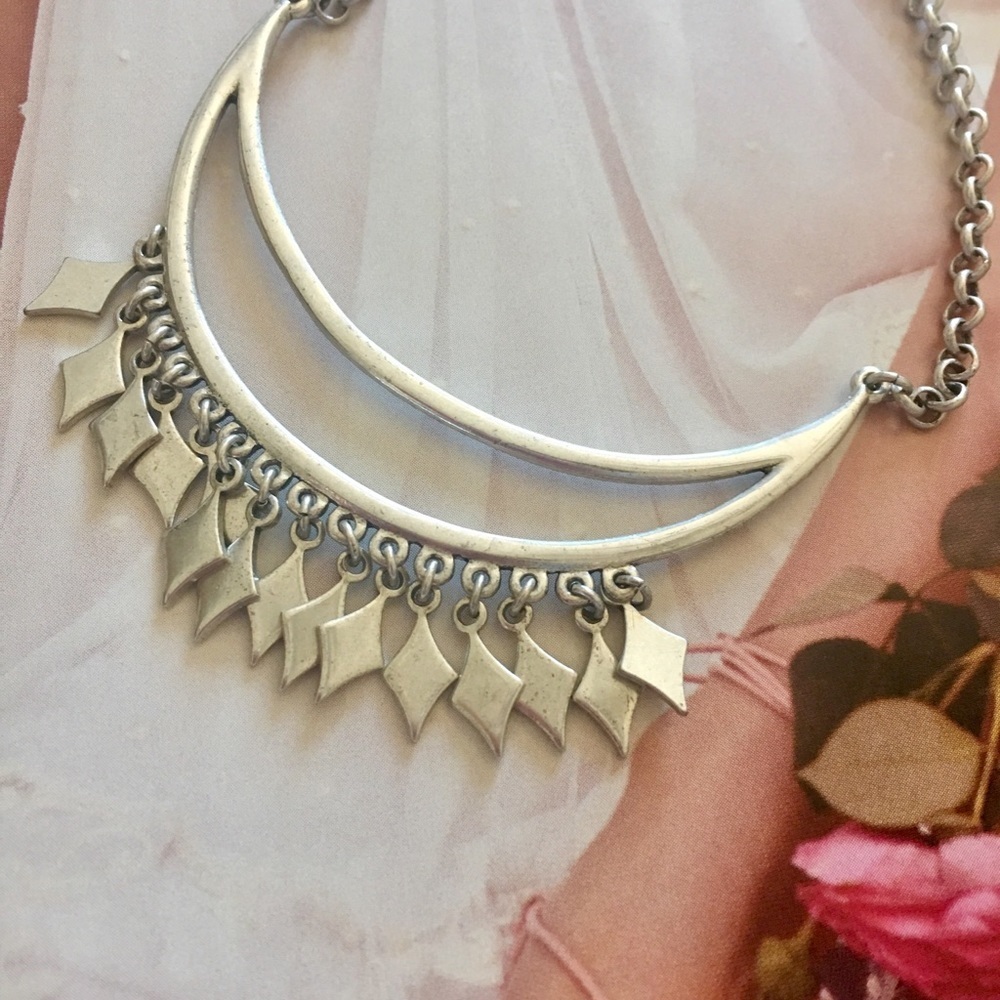 New - Anthropologie silver necklace - Picture 2 of 5